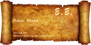 Baur Buda névjegykártya